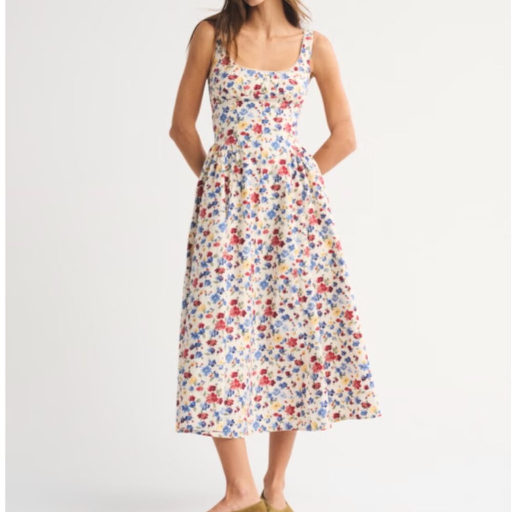 Abercrombie and Fitch Dylan Bra-free Floral Dress Size Medium Tall NWT